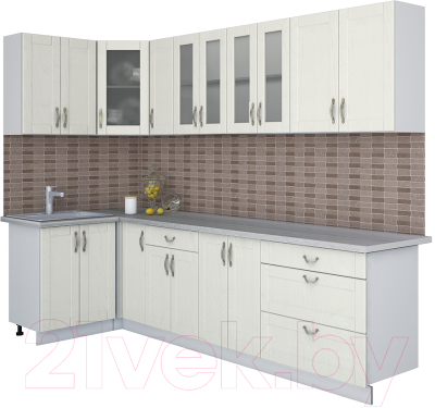 Готовая кухня Интерлиния Мила Крафт 1.2x2.9 - фото