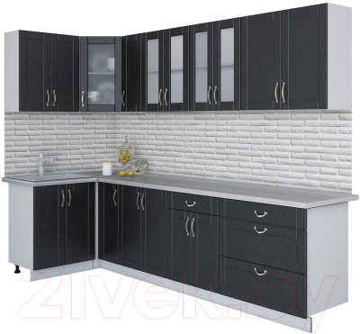 Готовая кухня Интерлиния Мила Крафт 1.2x3.0 - фото