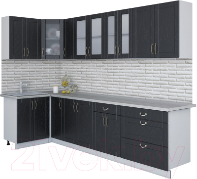 Готовая кухня Интерлиния Мила Крафт 1.2x3.1 - фото