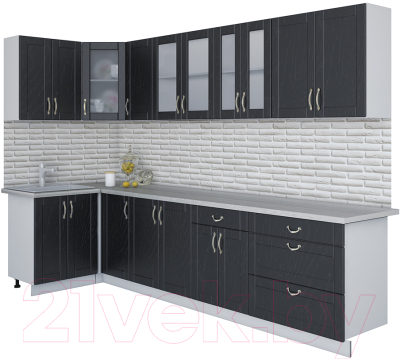 Готовая кухня Интерлиния Мила Крафт 1.2x3.2 - фото