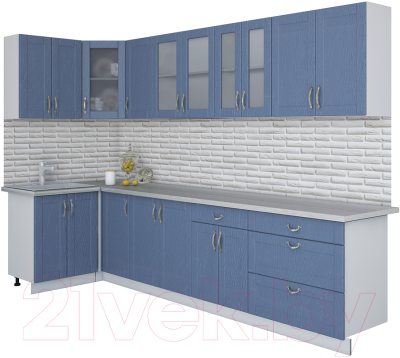 Готовая кухня Интерлиния Мила Крафт 1.2x3.2 - фото