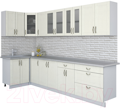 Готовая кухня Интерлиния Мила Крафт 1.2x3.2 - фото
