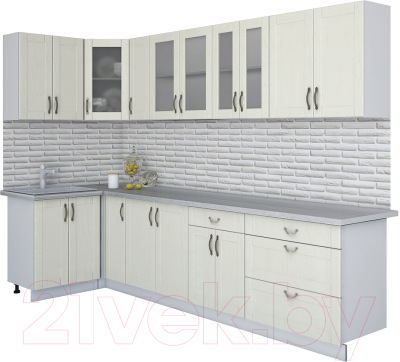 Готовая кухня Интерлиния Мила Крафт 1.2x3.1 - фото