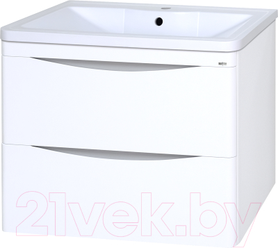 Тумба под умывальник Misty Атлантик 100 / П-Атл-01100-011П2Я (подвесная) - фото