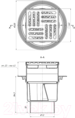 Трап для душа Ани Пласт ТQ1712