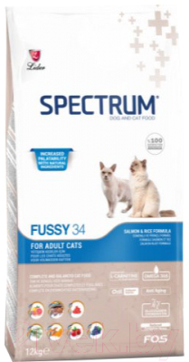 Сухой корм для кошек Spectrum Fussy34 с нерегулярным аппетитом (12кг) - фото