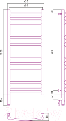 Полотенцесушитель электрический Сунержа Богема 3.0 100x40 / 30-5805-1040