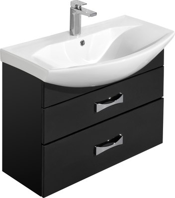 Тумба под умывальник Акватон Адель 80 / 1A193801AF950 (черный)