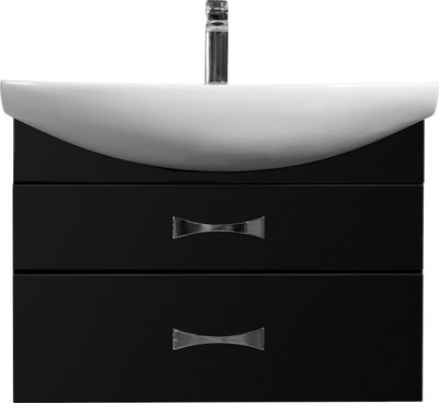 Тумба под умывальник Акватон Адель 80 / 1A193801AF950 (черный)