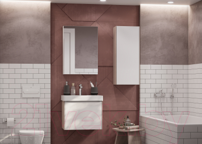 Шкаф с зеркалом для ванной Акватон Асти 50 (1A263302AX010)