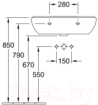 Умывальник Villeroy & Boch O.Novo 5160-60-01