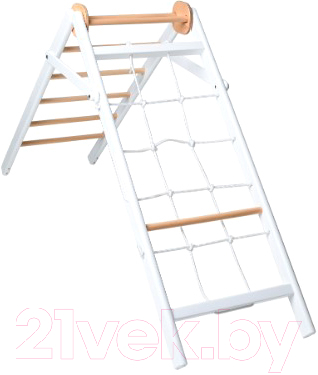 Детский спортивный комплекс Perfetto Sport Piccolo Angolo In Legno Grigio Bianco-naturale / PS-109 (мини) - фото