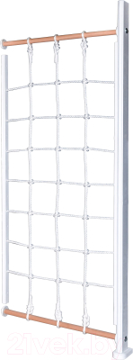 Детский спортивный комплекс Perfetto Sport Verticale In Legno Con Rete Bianco-naturale / PS-134 (стойка с сеткой) - фото