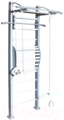 Детский спортивный комплекс Perfetto Sport Scala In Legno 1 Grigio / PS-114 - фото