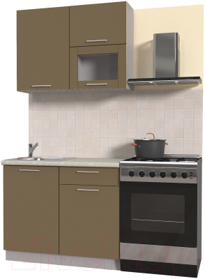 Готовая кухня Интерлиния Мила Пластик 1.0 В - фото