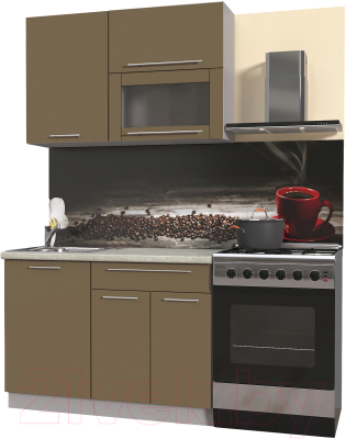 Готовая кухня Интерлиния Мила Пластик 1.2 В - фото