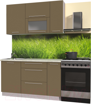 Готовая кухня Интерлиния Мила Пластик 1.4 В - фото