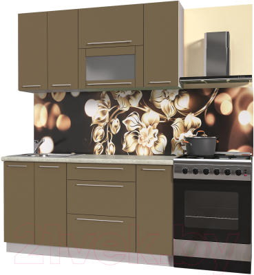 Готовая кухня Интерлиния Мила Пластик 1.5 В - фото