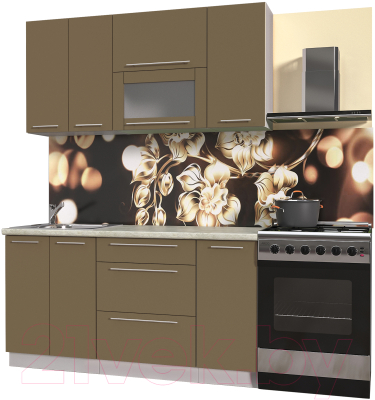 Готовая кухня Интерлиния Мила Пластик 1.6 В - фото