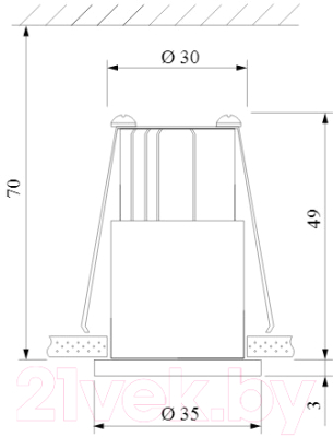 Точечный светильник Elektrostandard 15269/LED 3W SN/WH