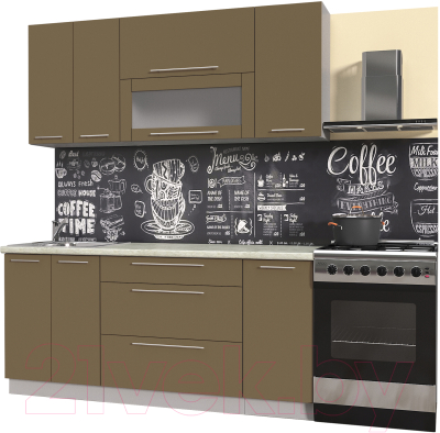 Готовая кухня Интерлиния Мила Пластик 1.8 В - фото