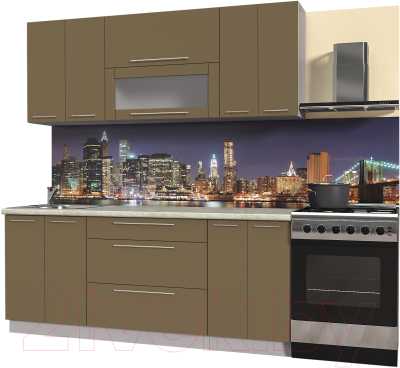 Готовая кухня Интерлиния Мила Пластик 2.0 В - фото