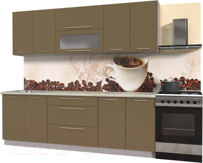 Готовая кухня Интерлиния Мила Пластик 2.4 В - фото