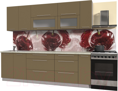 Готовая кухня Интерлиния Мила Пластик 2.5 В - фото