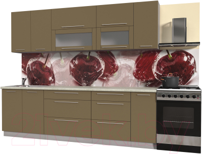 Готовая кухня Интерлиния Мила Пластик 2.6 В - фото