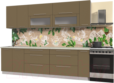 Готовая кухня Интерлиния Мила Пластик 2.7 В - фото