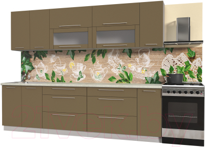 Готовая кухня Интерлиния Мила Пластик 2.8 В - фото