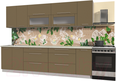 Готовая кухня Интерлиния Мила Пластик 2.9 В - фото