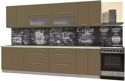 Готовая кухня Интерлиния Мила Пластик 3.1 В - фото