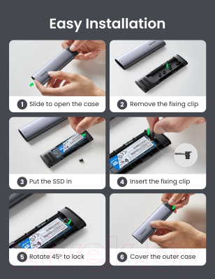 Бокс для жесткого диска Ugreen CM400 / 10902