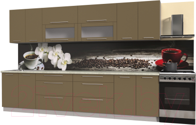Готовая кухня Интерлиния Мила Пластик 3.2 В - фото