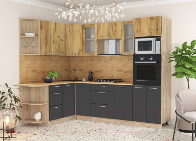 Готовая кухня Интерлиния Мила 1.68x2.6 левая