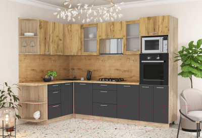 Готовая кухня Интерлиния Мила 1.68x2.8 левая