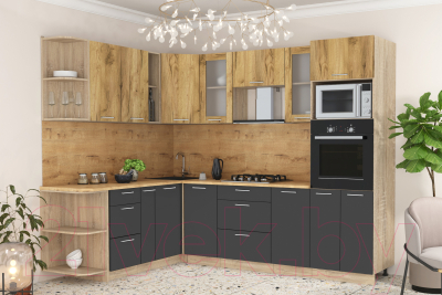 Готовая кухня Интерлиния Мила 1.88x2.6 левая