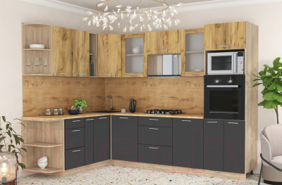 Готовая кухня Интерлиния Мила 1.88x2.8 левая