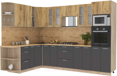 Готовая кухня Интерлиния Мила 1.88x3.0 левая - фото