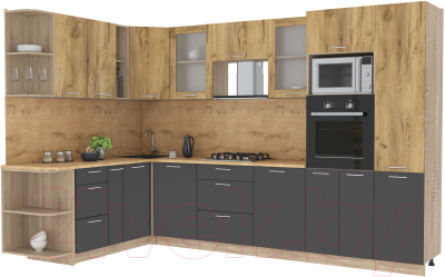 Готовая кухня Интерлиния Мила 1.88x3.2 левая - фото