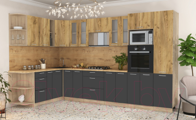 Готовая кухня Интерлиния Мила 1.88x3.4 левая