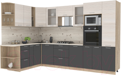 Готовая кухня Интерлиния Мила 1.88x3.2 левая - фото