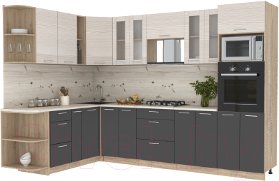 Готовая кухня Интерлиния Мила 1.88x3.0 левая - фото