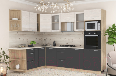 Готовая кухня Интерлиния Мила 1.88x2.8 левая