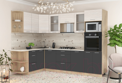 Готовая кухня Интерлиния Мила 1.68x2.8 левая