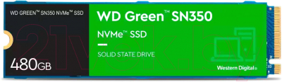 SSD диск Western Digital Green SN350 480GB (WDS480G2G0C) - фото