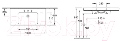 Умывальник Villeroy & Boch Subway 7175-A0-R1