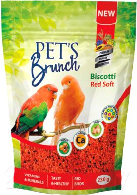 Корм для птиц Pet's Brunch Biscotti Red Soft Функциональный десерт - фото
