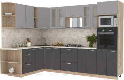 Готовая кухня Интерлиния Мила 1.88x3.0 левая - фото